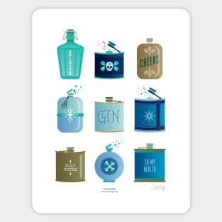 flask blue Sticker